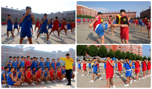 河南少林小龙武校武教全托部:阶段性散打教学工作成果展示顺利举行
