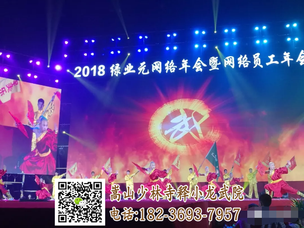 少林小龙武院表演团《龙腾虎跃》恭贺2018绿业元网络年会